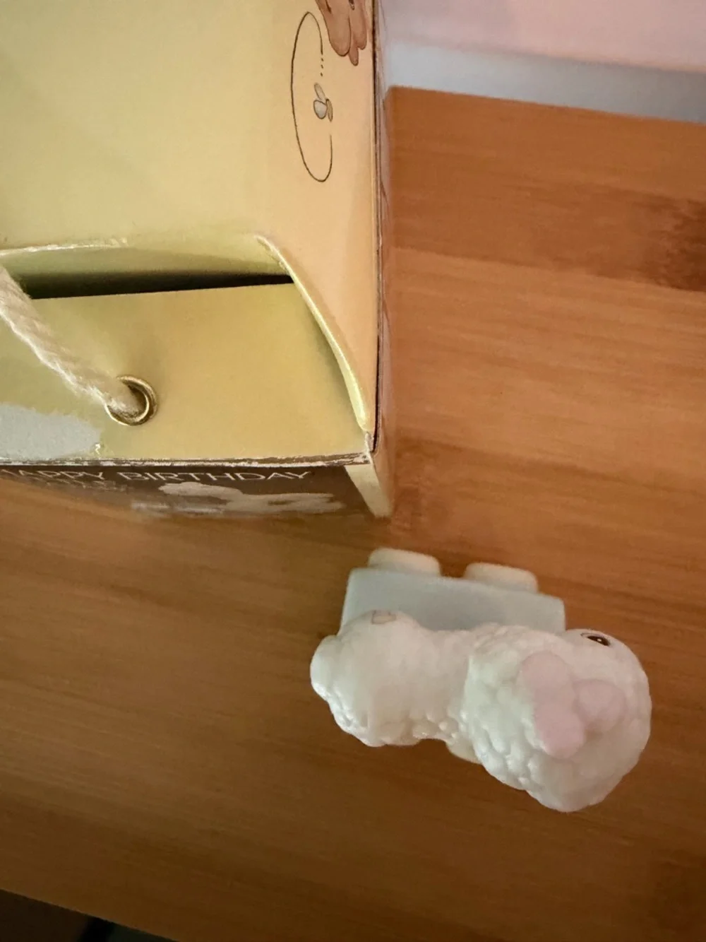 Enesco Precious Moments Happy Birthday Little Lamb Age 1 Train Figurine. 1985